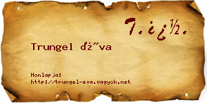 Trungel Éva névjegykártya